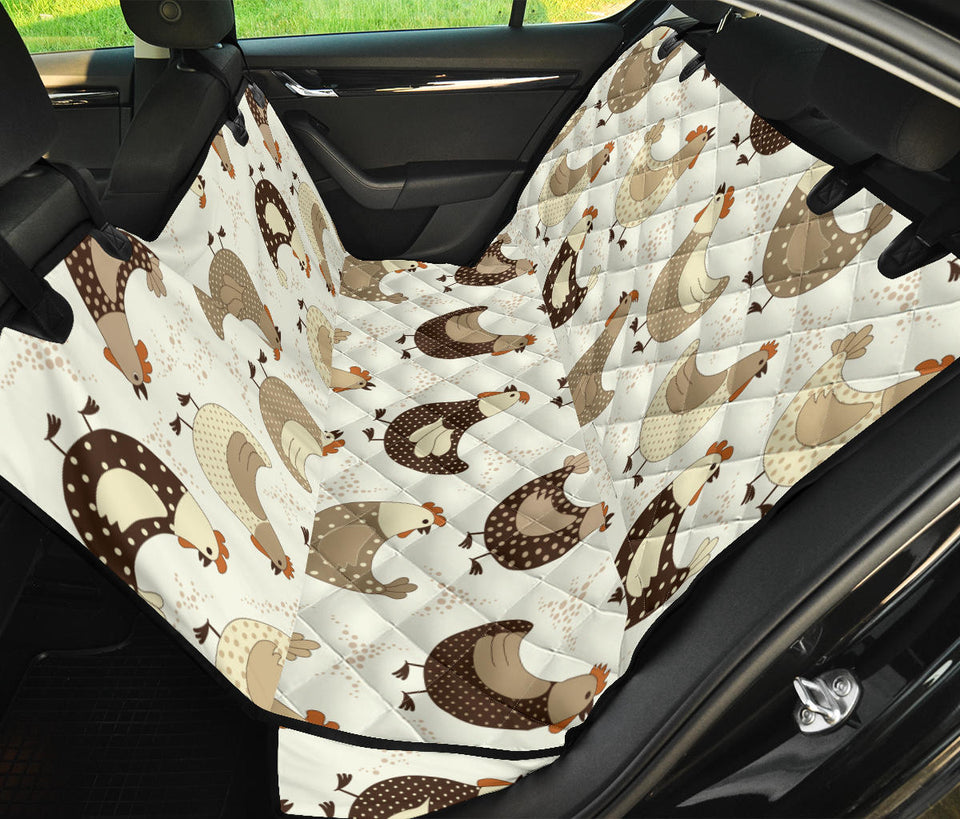 Cute Rooster Chicken Cock Dog Car Seat Covers