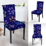 Dog Paws Pattern Print Design 02 Dining Chair Slipcover