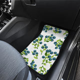 Blueberry White Background Front And Back Car Mats