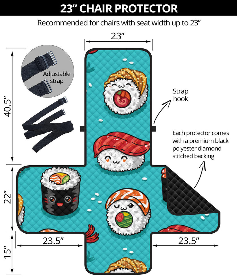 Cute sushi pattern Chair Cover Protector