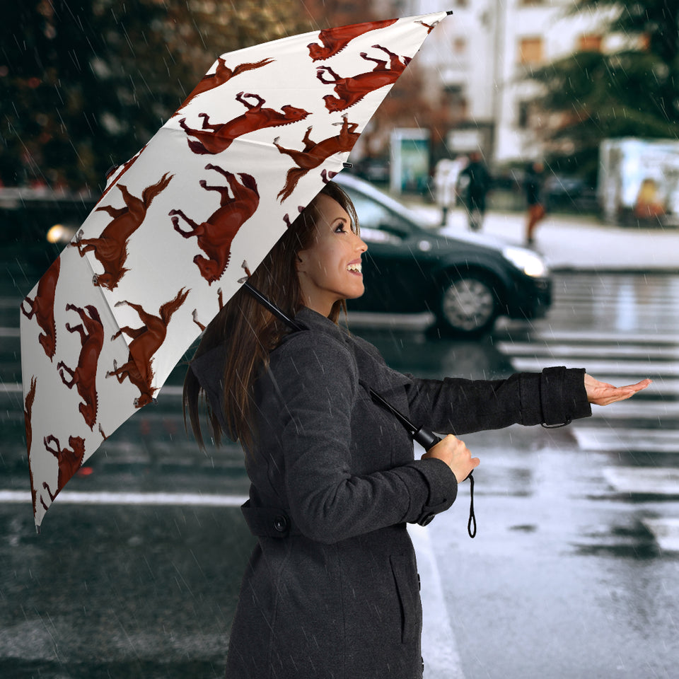 Horses Running Pattern Background Umbrella
