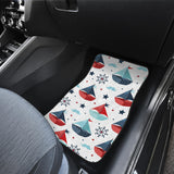 Cute Color Paper Sailboat Pattern Front And Back Car Mats