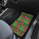 Watermelons Tropical Palm Leaves Pattern Background Front Car Mats