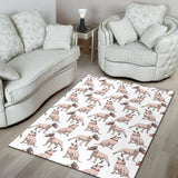 Bull Terrier Pattern Print Design 04 Area Rug