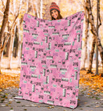 Piano Pattern Print Design 01 Premium Blanket