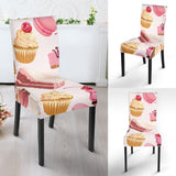 Cake Cupcake Sweets Pattern Dining Chair Slipcover