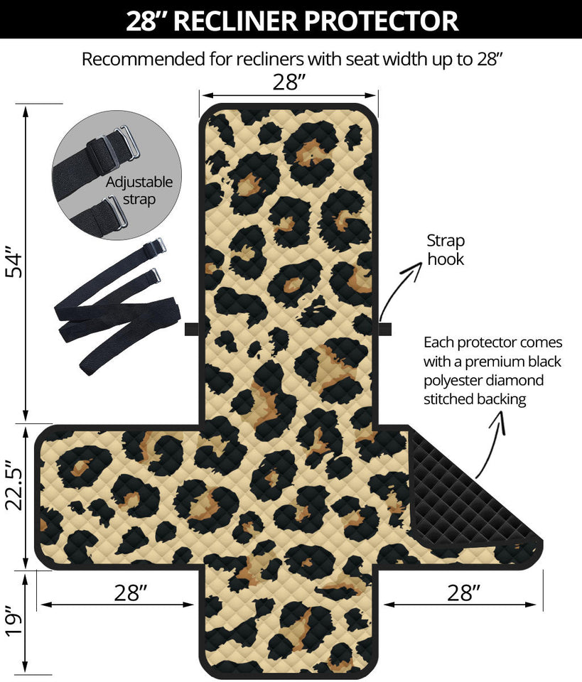 Leopard print design pattern Recliner Cover Protector