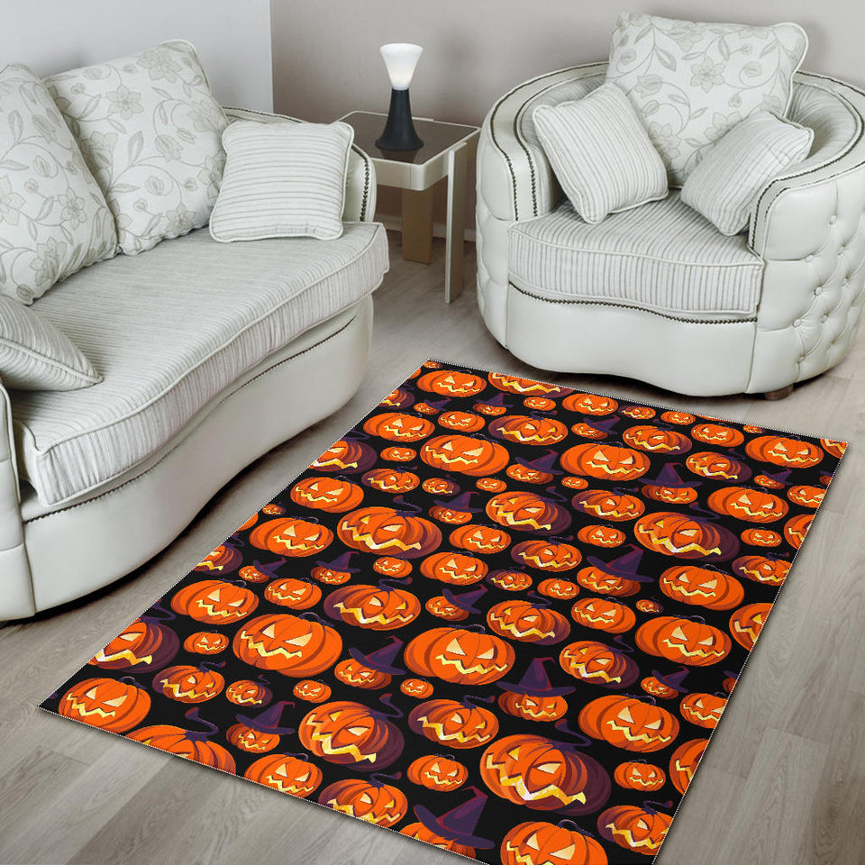Halloween Pumpkin Pattern Area Rug