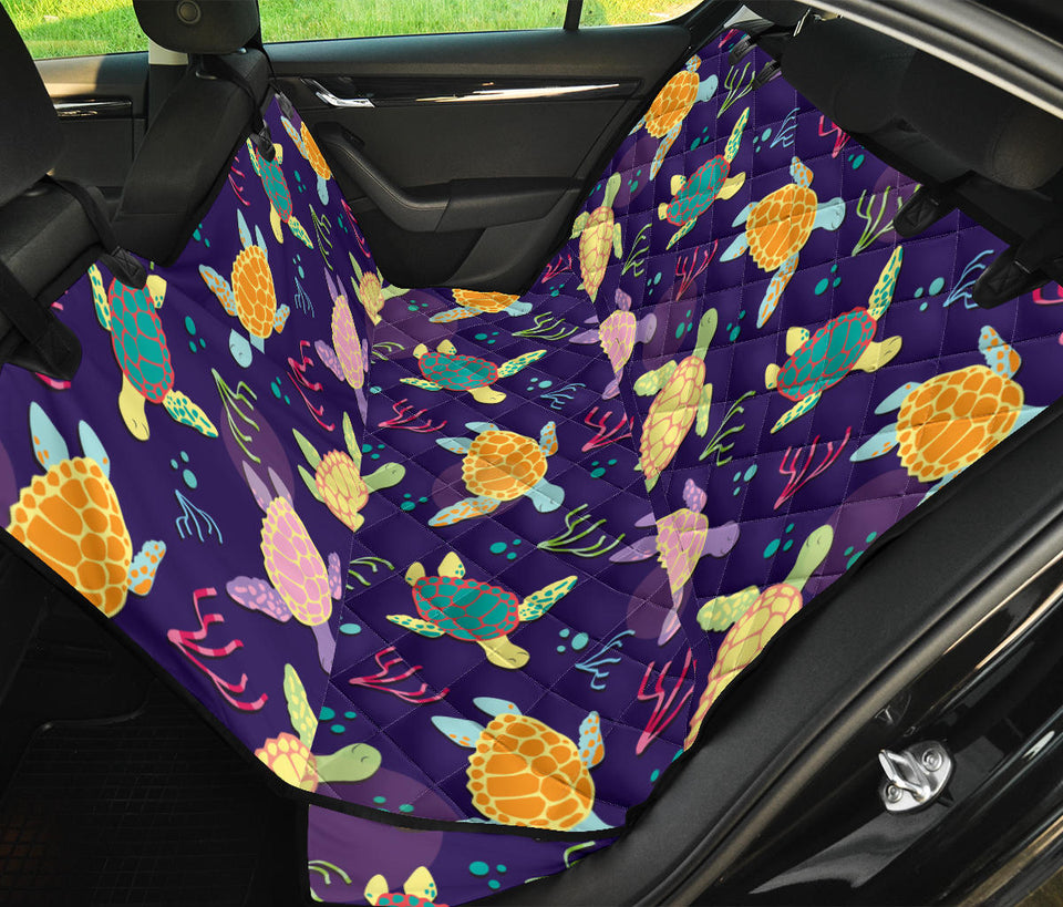 Colorful Sea Turtle Pattern Dog Car Seat Covers