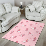 Poodle Dog Pink Color Theme Area Rugpoodle Dog Pink Color Theme Area Rug