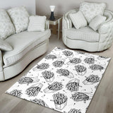 Hand Drawn French Fries Pattern Area Rug
