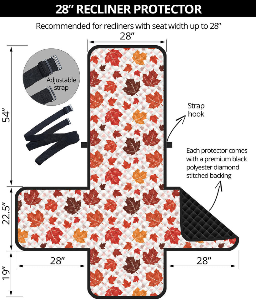 Colorful Maple Leaf pattern Recliner Cover Protector