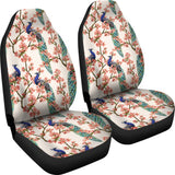 Peacock Tropical Flower Pattern  Universal Fit Car Seat Covers