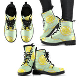 Slice Of Lemon Pattern Leather Boots