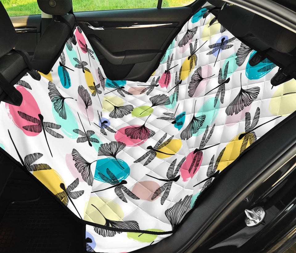 Dragonflies Ginkgo Leaves Pattern Dog Car Seat Covers