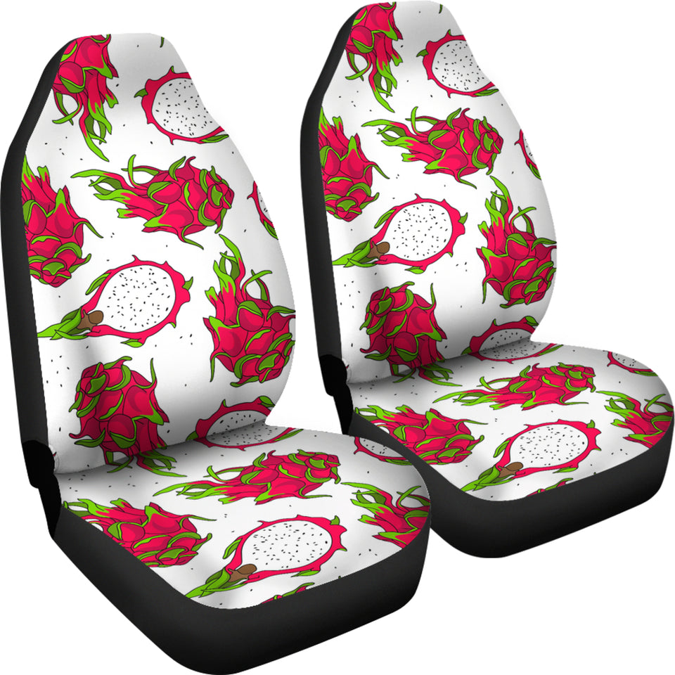 Dragon Fruits White Background Universal Fit Car Seat Covers