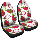 Dragon Fruits White Background Universal Fit Car Seat Covers