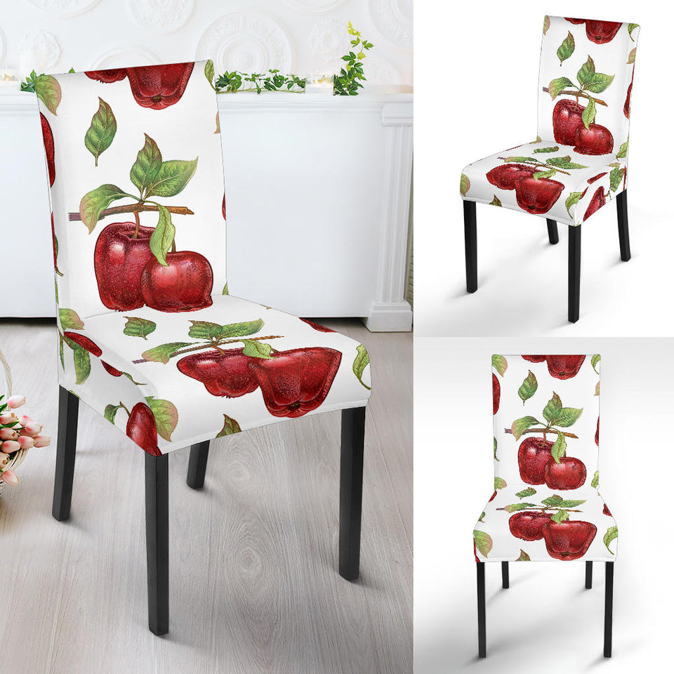 Red Apples Pattern Dining Chair Slipcover