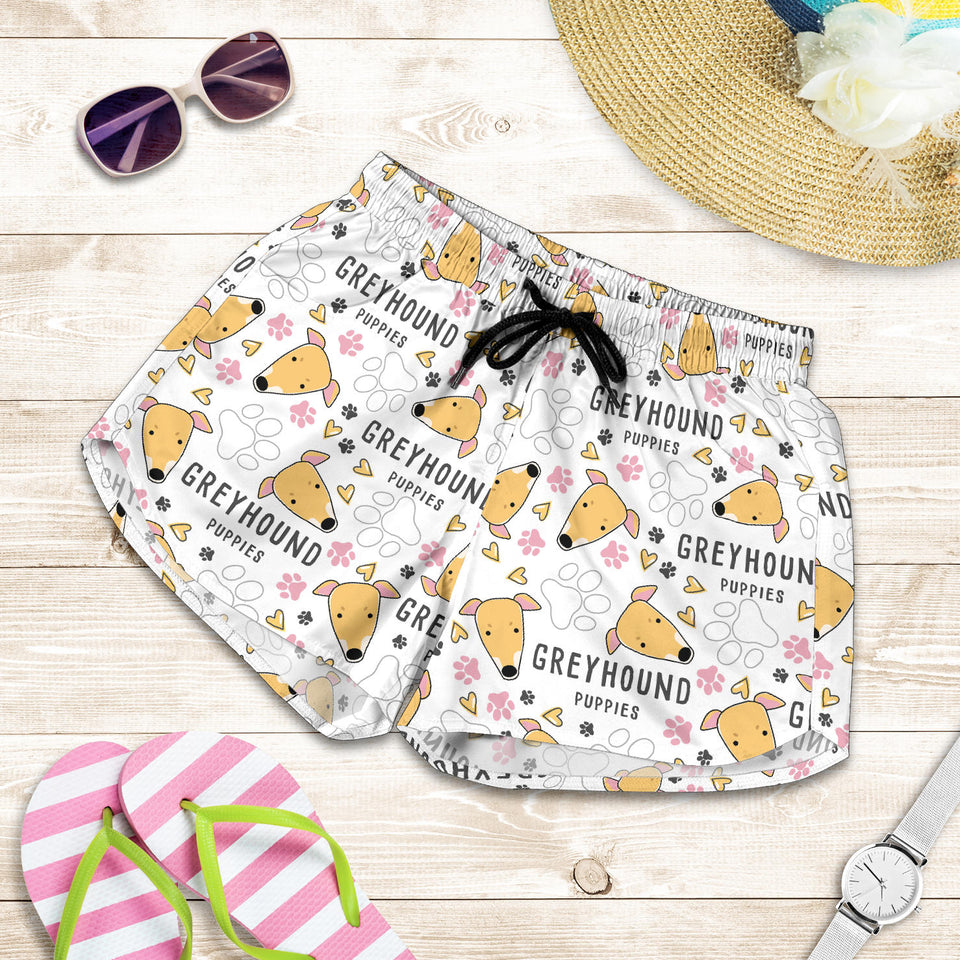 Greyhound Pattern Print Design 03 Women Shorts