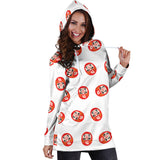Daruma Japanese Wooden Doll Pattern Women'S Hoodie Dress