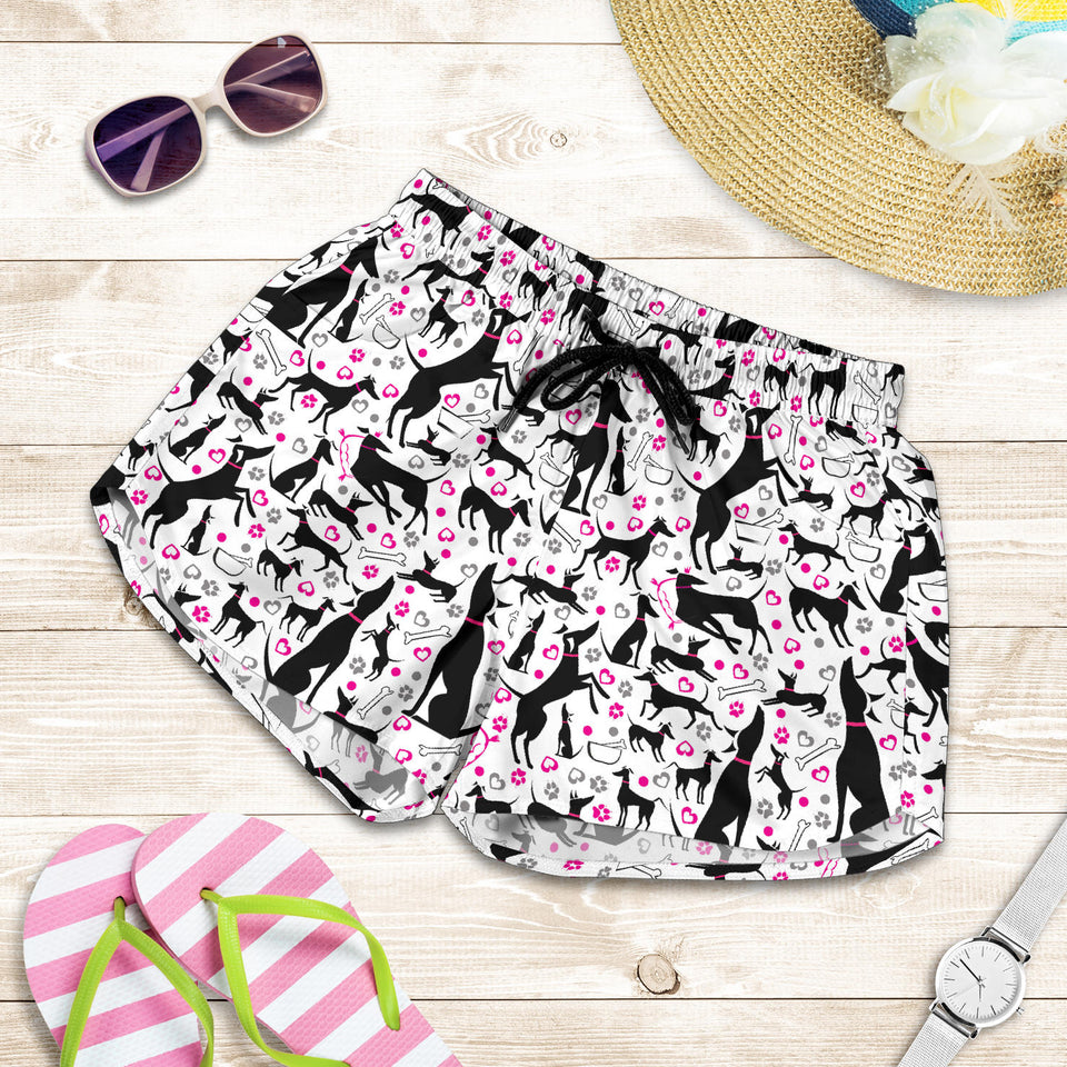 Greyhound Pattern Print Design 02 Women Shorts