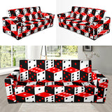 Dice Pattern Print Design 02 Sofa Slipcover