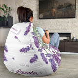 Lavender Flower Design Pattern Bean Bag Cover