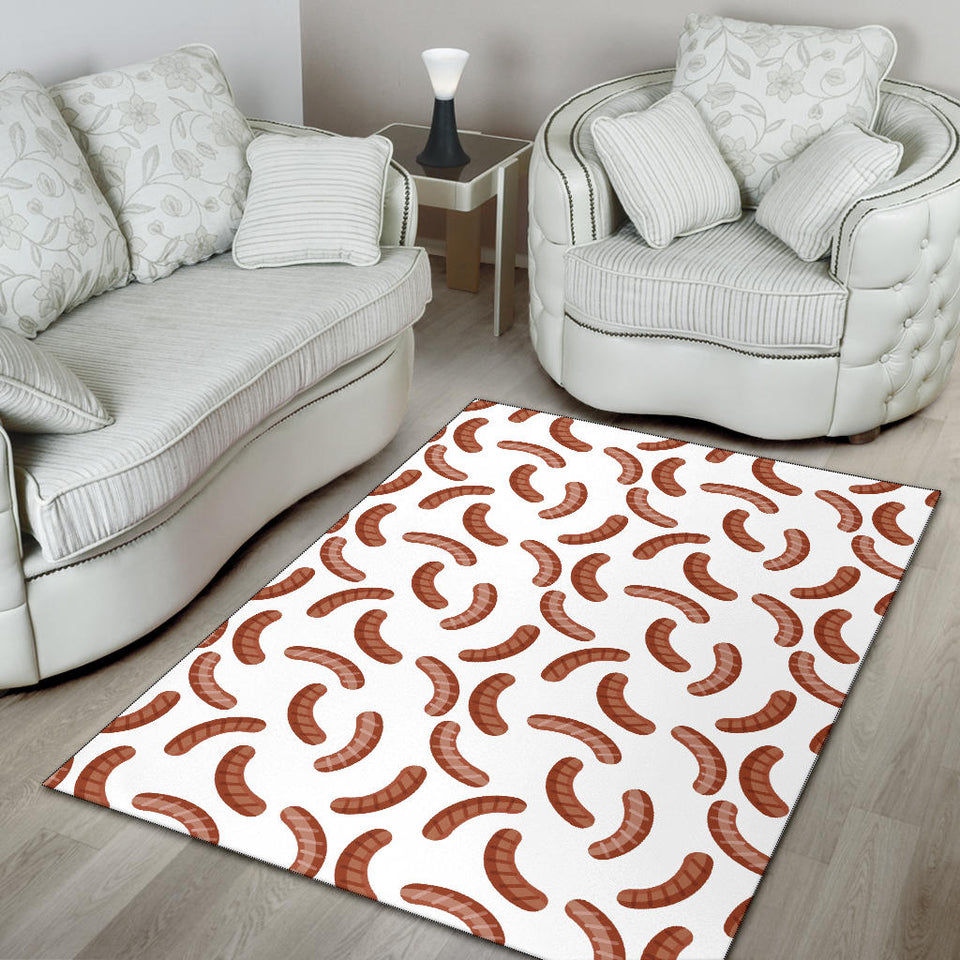 Sausage Pattern Print Design 04 Area Rug