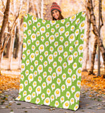 Fried Eggs Pattern Print Design 01 Premium Blanket