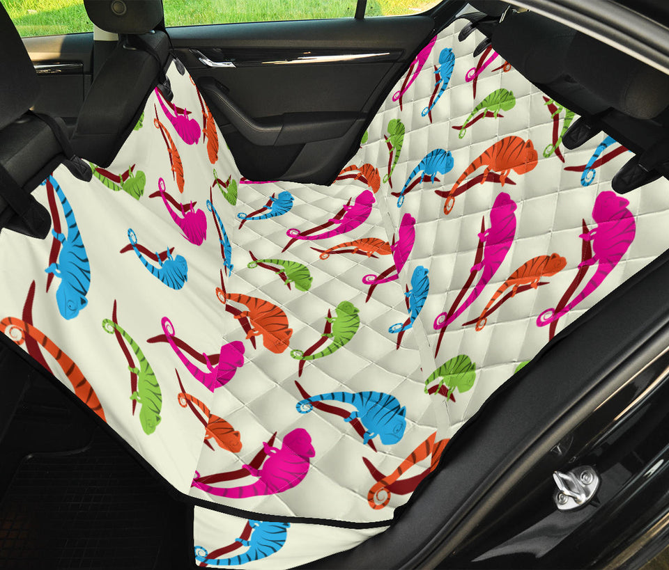 Colorful Chameleon Lizard Pattern Dog Car Seat Covers