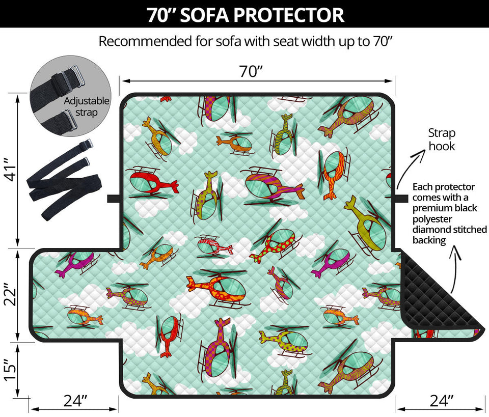 Helicopter design pattern Sofa Cover Protector