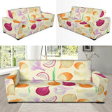 Onion Garlic White Red Pattern Sofa Slipcover