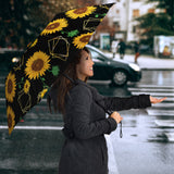 Sunflower Golden Polygonal Shapes Umbrella