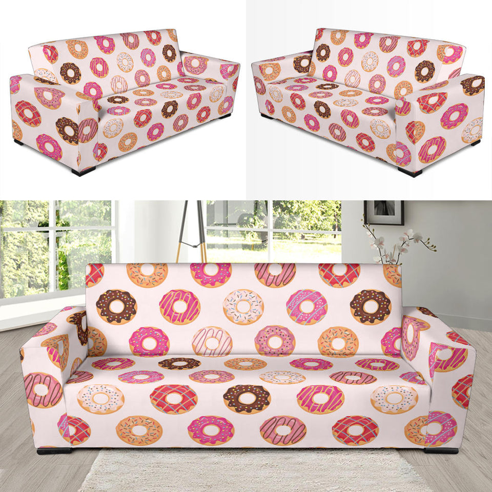 Colorful Donut Pattern Sofa Slipcover