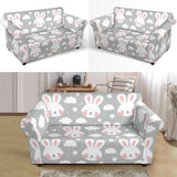 Rabbit Cloud Pattern Loveseat Couch Slipcover