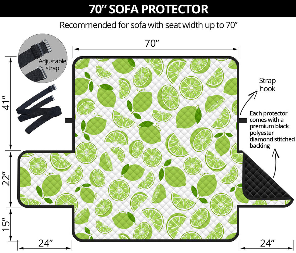 Lime design pattern Sofa Cover Protector