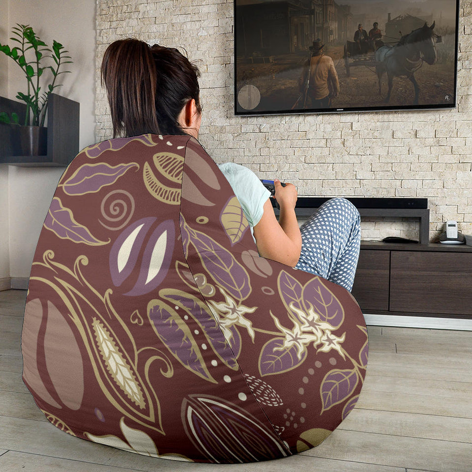 Coffee Bean Flower Pattern Bean Bag Cover