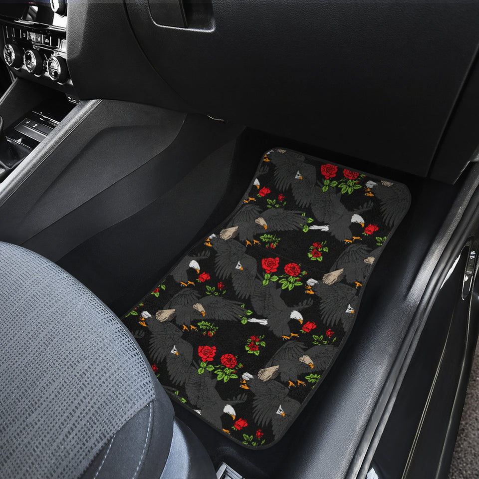 Eagle Pattern Print Design 04 Front and Back Car Mats