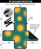 Sun green background Recliner Cover Protector