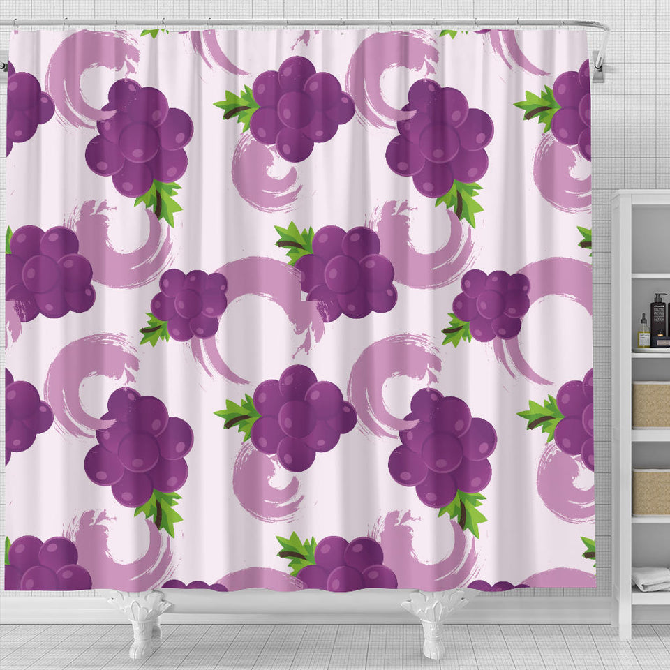 Cute Grape Pattern Shower Curtain Fulfilled In US