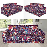 Elephant Indian Style Ornament Pattern Sofa Slipcover