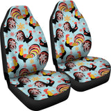 Rooster Chicken Cock Snowfalke  Universal Fit Car Seat Covers