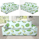 Durian Pattern Blue Background Sofa Slipcover