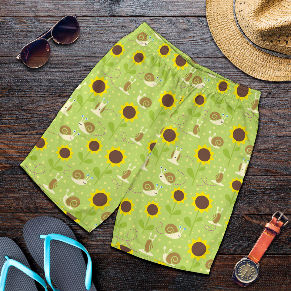 Snail Pattern Print Design 01 Men Shorts