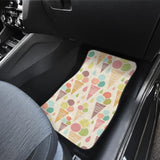 Ice Cream Cone Pattern Front And Back Car Mats
