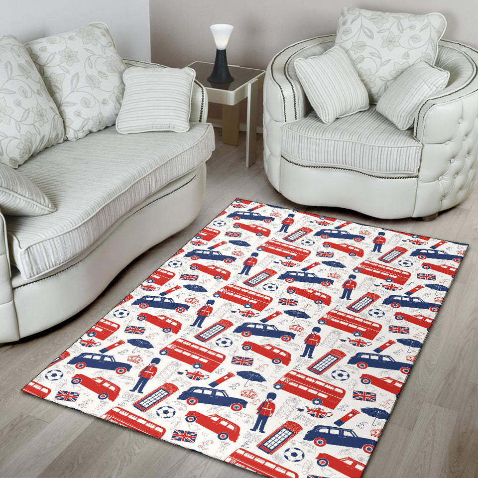 British Pattern Print Design 03 Area Rug