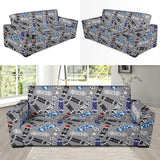 Skate Board Pattern Print Design 03  Sofa Slipcover