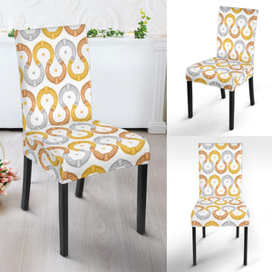 Horseshoes Pattern Print Design 03 Dining Chair Slipcover