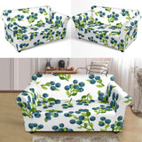Blueberry White Background Loveseat Couch Slipcover