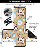 Cow bottle of milk pattern Recliner Cover Protector